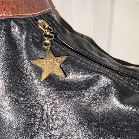 🖤 Vintage 1980s–90s Capezio New York Black Leather Hobo Bag - Picture 3 of 14